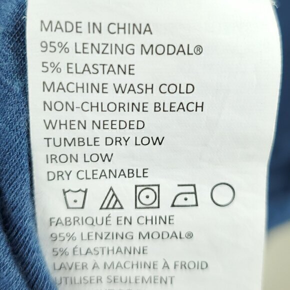 Prana Modal Foundation Ruched Short Sleeve Tee Mini Dress M Blue - Picture 15 of 16